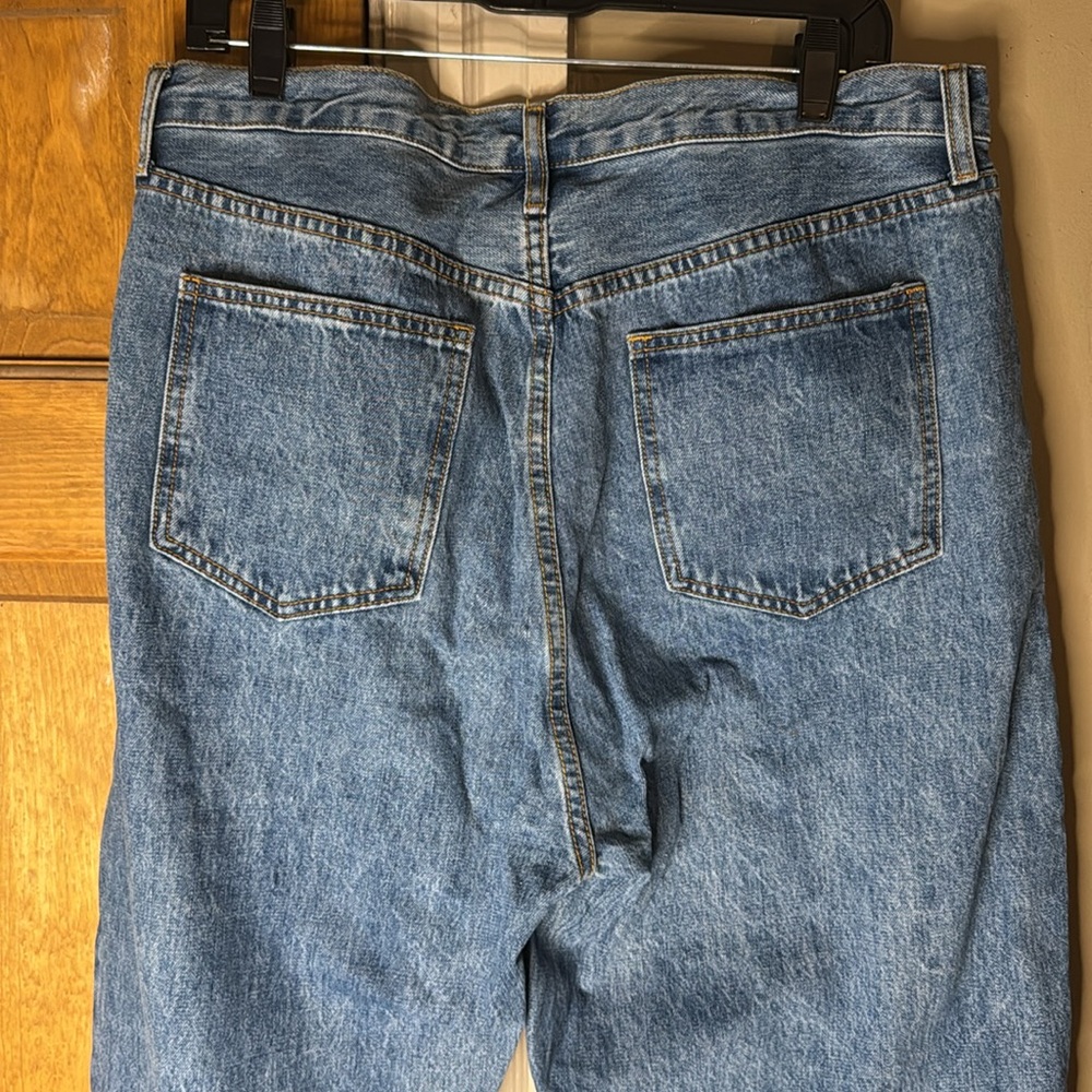 Fashion Nova Crossover Straight Leg Oversized  Jeans - Medium Wash Size 15 - Picture 6 of 6